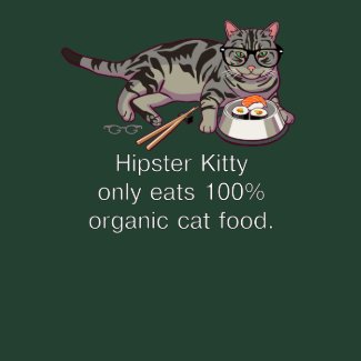 Hipster Kitty Tshirt