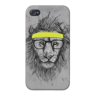 hipster lion iPhone 4/4S covers
