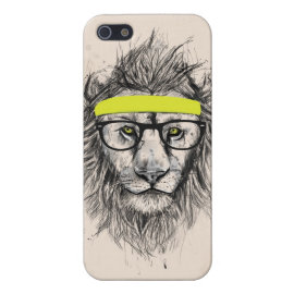 hipster lion (light background) case for iPhone 5/5S