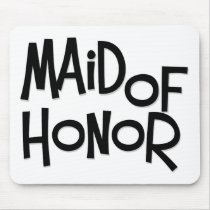Hipster Maid of Honor mousepads