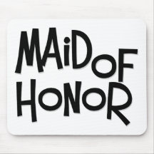 Hipster Maid of Honor Mousepads