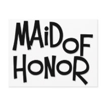 Hipster Maid of Honor postcards