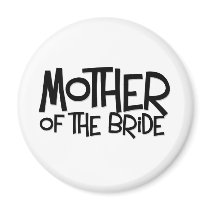 Hipster Mother of the Bride magnets