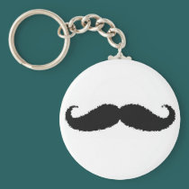 Hipster Mustache Keychain keychains