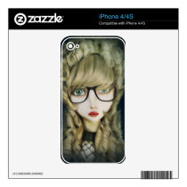 Hipster nerd skin for iPhone 4S