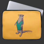 Hipster Otter Laptop Sleeve (without text) laptop sleeves