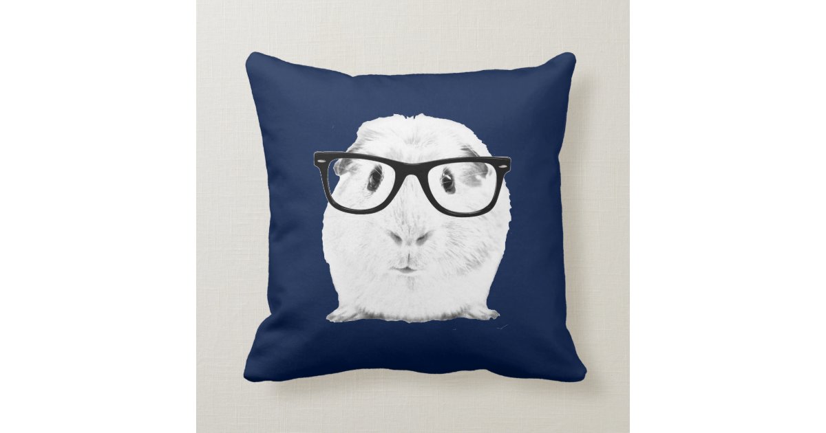 Hipster Pigster Throw Pillow Zazzle
