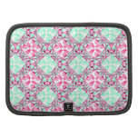 Hipster Pink & teal blue diamond pattern Planners