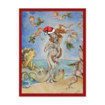 Hipster Re-Birth of Venus Postcard