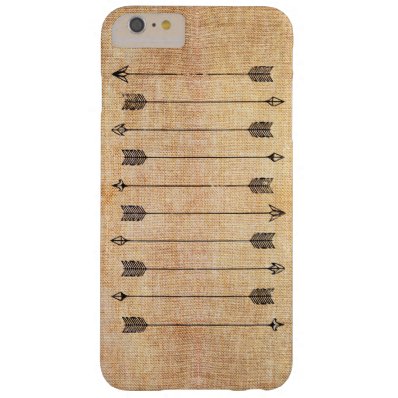 Hipster rustic linen arrows barely there iPhone 6 plus case
