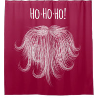 Hipster Santa Ho Ho Ho Shower Curtain
