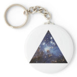 hipster space triangle keychain