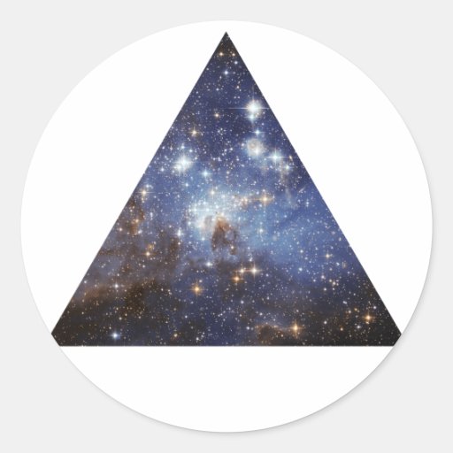 hipster space triangle sticker