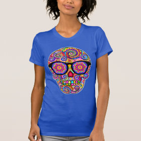 Hipster Sugar Skull Shirt - Day of the Dead