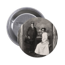 funny, swag, hipster, couple, photography, humor, cool, black and white, hip hop, vintage photography, black, collage, white, urban, street, fun, glasses, graffiti, buttons, Button with custom graphic design