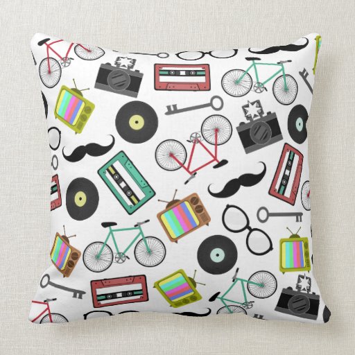 Hipster Themed Pillow