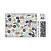 Hipster Themed Postage