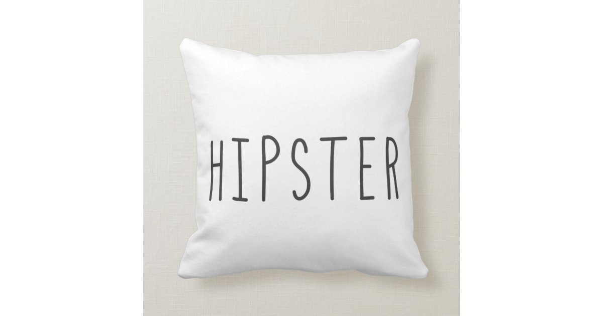 Hipster Throw Pillow Zazzle