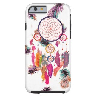Hipster Watercolor Dreamcatcher Feathers Pattern iPhone 6 Case