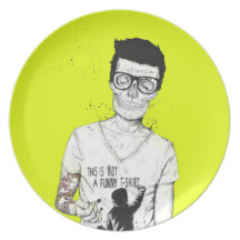 hipsters not dead plate
