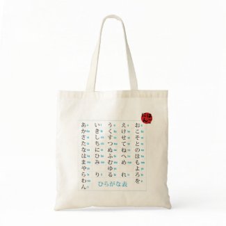Hiragana Chart Bag