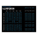Hiragana Japanese Alphabet Poster (Black/Black) posters