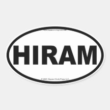 HIRAM Oval Stickers