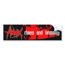 HIRAX_Chaos_and_Brutality_Bumper Sticker bumper stickers