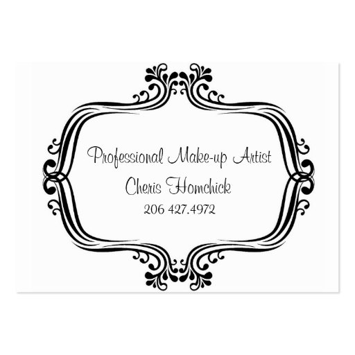 HiRes, Make-up Artist, Cheris Homchick Business Card Template (front side)