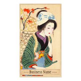 Hirezaki Eiho Beauties of the Twelve Months, Bijin Business Card