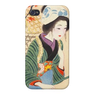 Hirezaki Eiho Beauties of the Twelve Months, Bijin iPhone 4 Case