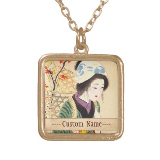 Hirezaki Eiho Beauties of the Twelve Months, Bijin Necklace