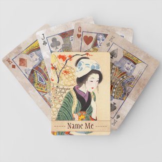 Hirezaki Eiho Beauties of the Twelve Months, Bijin Bicycle Poker Deck