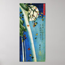 Hiroshige Moon Over Waterfall Fine Art Poster