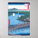 Hiroshige - The Great Bridge of Senju posters