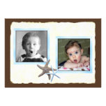 His and Her Baby Photo Wedding Announcement