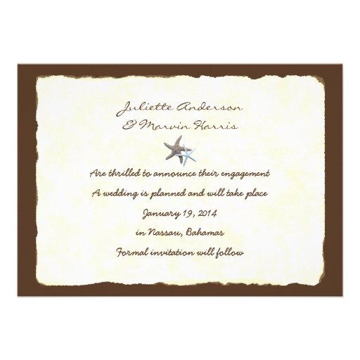 His and Her Baby Photo Wedding Announcement