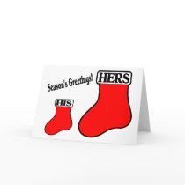 His and Her Stockings Card