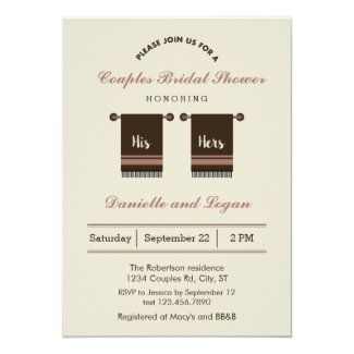 His and Hers Bridal Shower Invitation