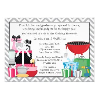 His and Hers Wedding Shower Invitation