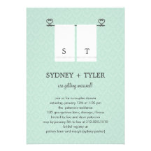 His and Hers Wedding Shower Invitation (Blue)