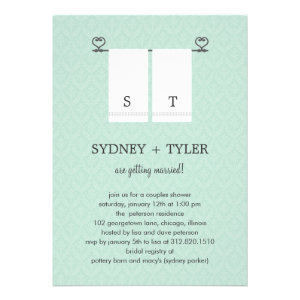 His and Hers Wedding Shower Invitation (Blue)