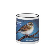 HIS EYE IS ON THE SPARROW: ARTWORK, REALISM COFFEE MUGS