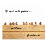 His Eye is on the Sparrow . . . postcards