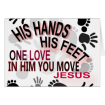 His Hands Greeting Cards