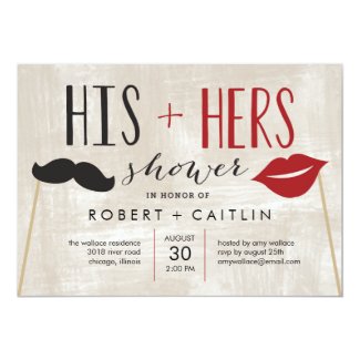 His & Hers Couple Shower Invitation