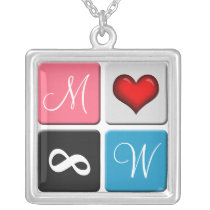 His & Hers Initials ~ Forever Love Necklace