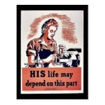 His Life May Depend On This Part Post Card