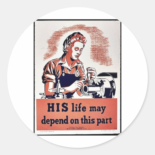 His Life May Depend On This Part Round Stickers