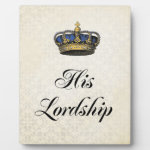 His Lordship Photo Plaques His Lordship Photo Plaques